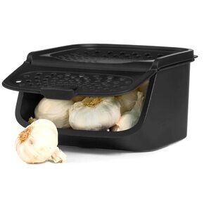 Tupperware Black Garlic Keeper New